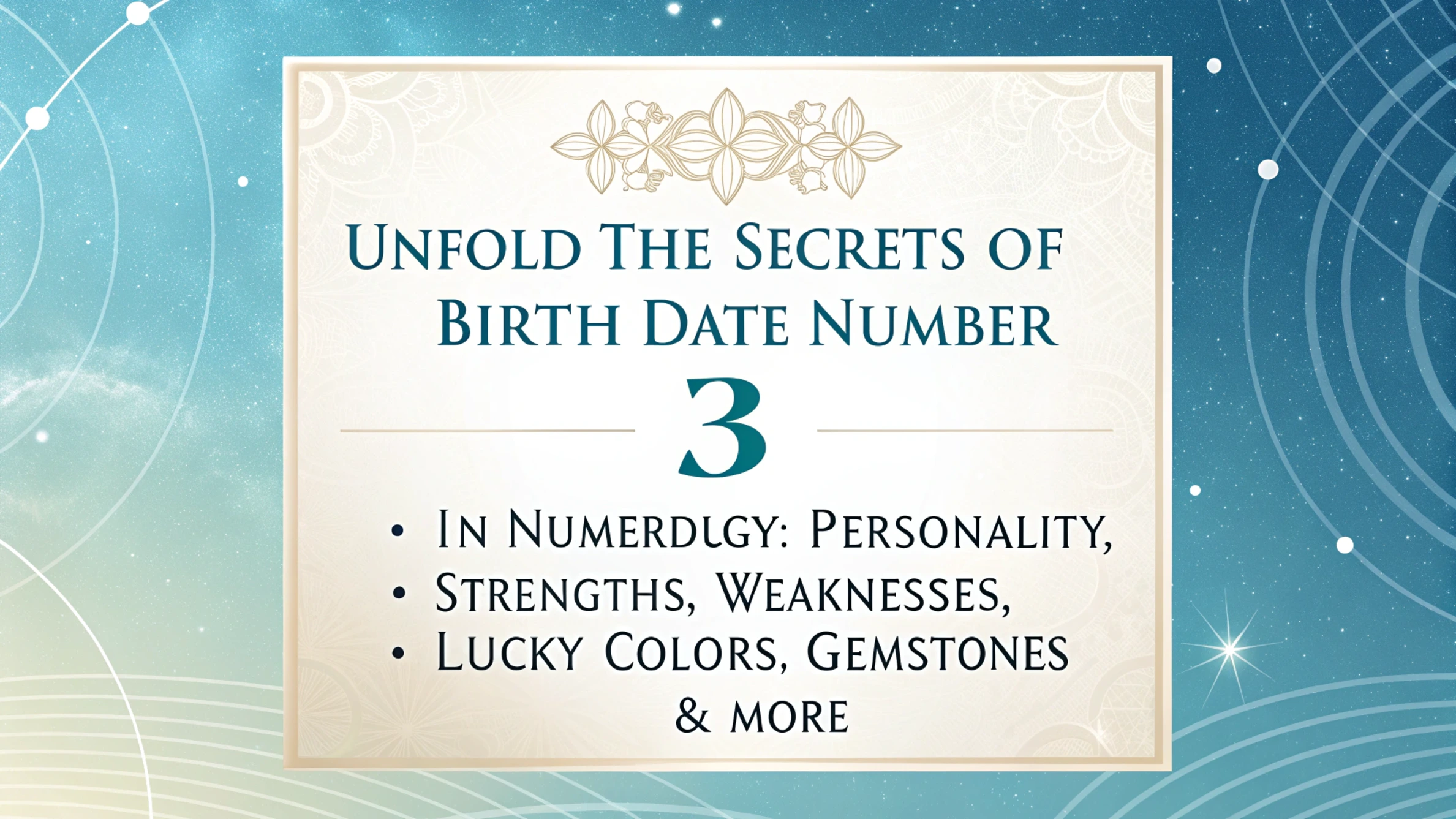 Birth Date Number 3